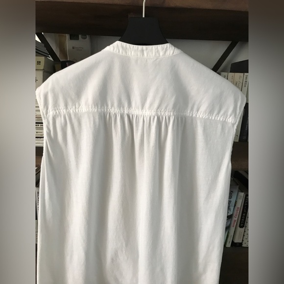 Like New Splendid White Surplice V-Neck Hi Low Crossover Ruched Top M - Picture 8 of 13